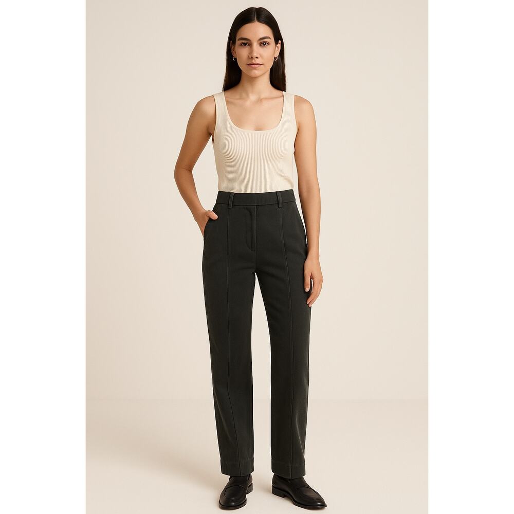Vintage G. Guaglianone Y2K Cotton Pleated Straight Pants Trousers Dark Medium
